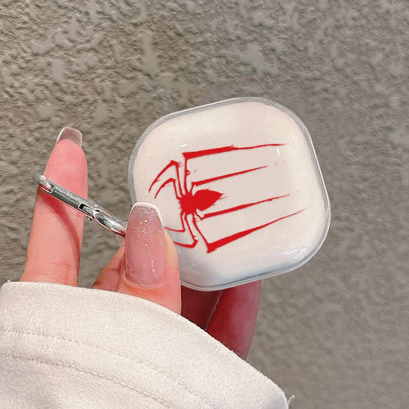 Para Samsung Galaxy Buds 2 Pro funda para Buds Pro Live FE funda suave transparente con patrón de araña fundas Galaxy Buds2 Buds live - imagen 2