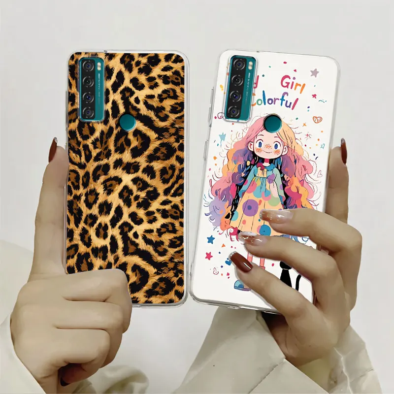 Para TCL 20 5G 20L Plus 20 SE 20R 5G 20AX 20S 20L funda para TCL 20Pro 5G 20B mármol claro suave funda de teléfono de silicona Fundas - imagen 5