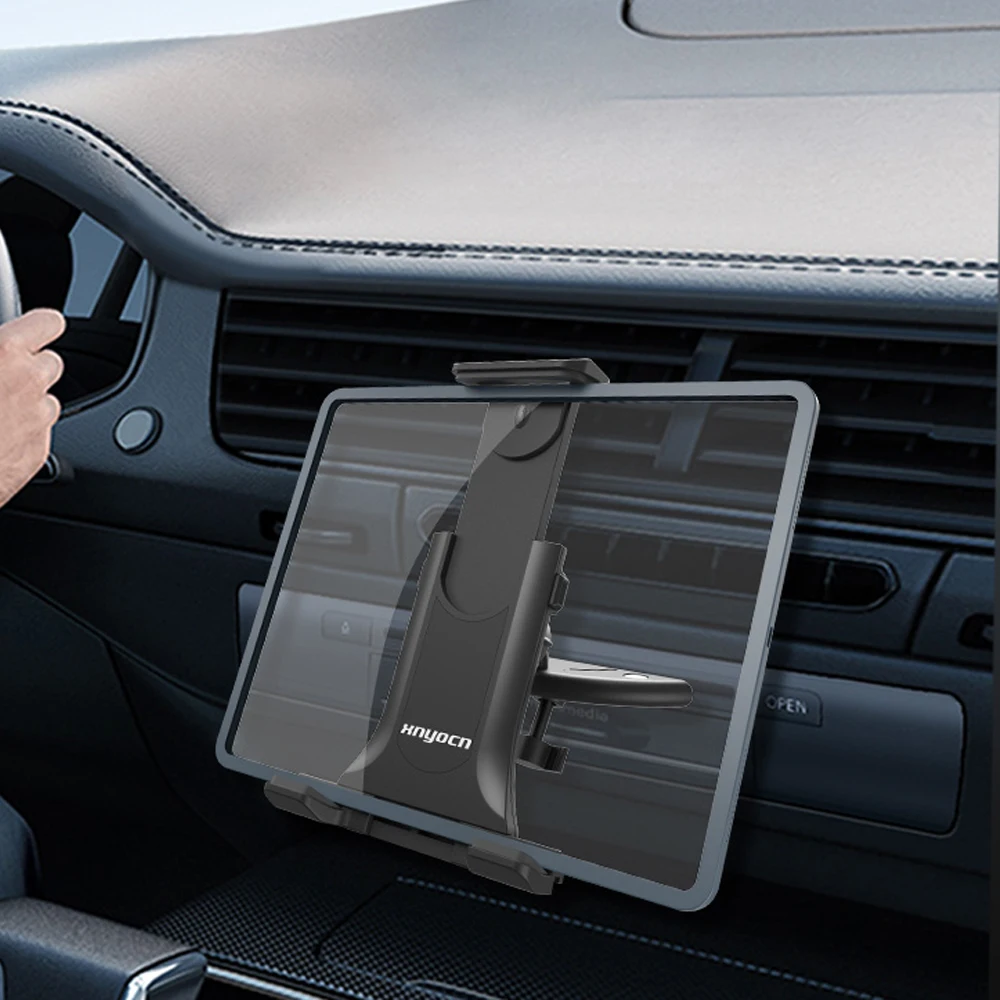 Soporte Universal para tableta de coche, soporte con ranura para CD automático, soporte ajustable para iPad Pro/Air/Mini 10,9, tableta Samsung de 4-11 ", GPS y teléfono - imagen 2