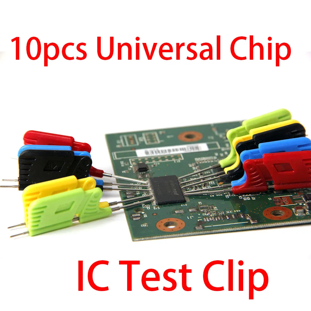 Chip IC Universal de 10 piezas, micro IC clamp SOP SOIC TSSOP TSOP SSOP MSOP PLCC QFP TQFP LQFP SMD IC Chip pin Clip DIP logic analizador