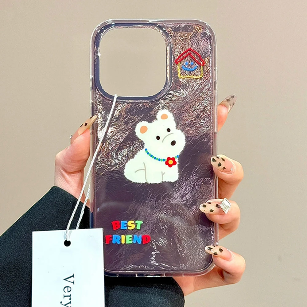 Para Honor 400 200 Pro 70 Migic6 7 5 Lite 90 Smart X9a X9c X9b X8b X8c X7c X8a X7b X6b funda de teléfono con bonito cachorro blanco de dibujos animados - imagen 4