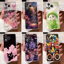 Honor 400 Lite 5G – Funda Transparente TPU con Diseño de Conejo