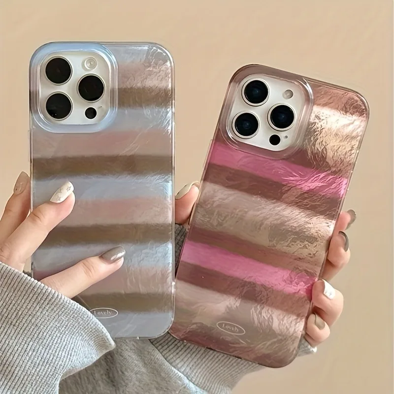 Funda de teléfono con patrón de vórtice de rayas minimalistas a la moda para iPhone 17 16 15 14 13 12 11 Pro Max XS XR X 7 8 16 Plus, funda de silicona