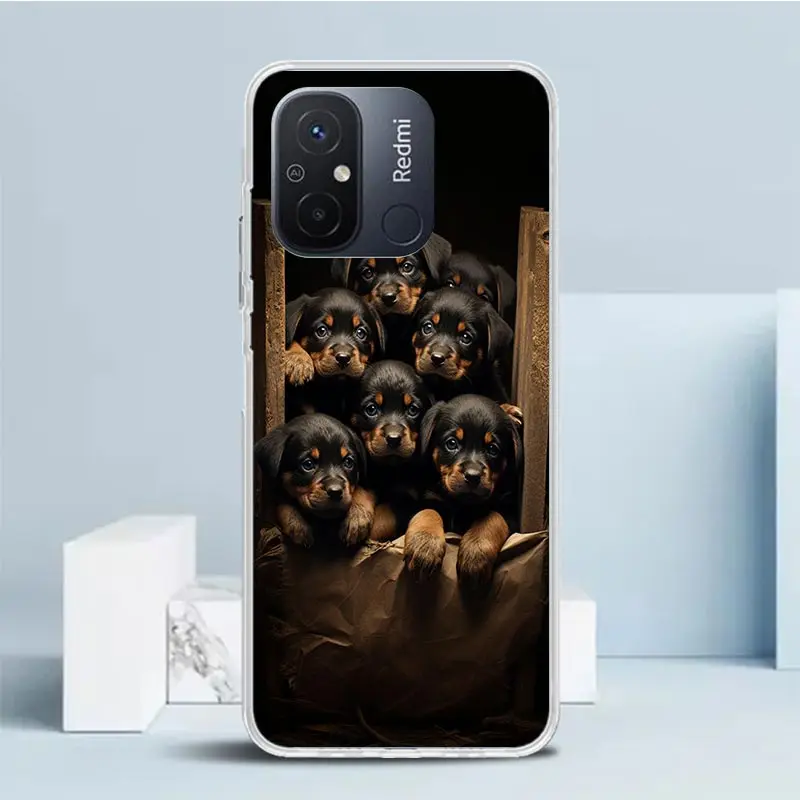 Funda de teléfono con llamada de silicona Rottweiler Dog Rottie para Xiaomi Redmi 12 12C 13 13C 14C 10 10A 10C 9 9A 9C 9T 8 8A 7 7A 6 6A K70 K60 K2 - imagen 2
