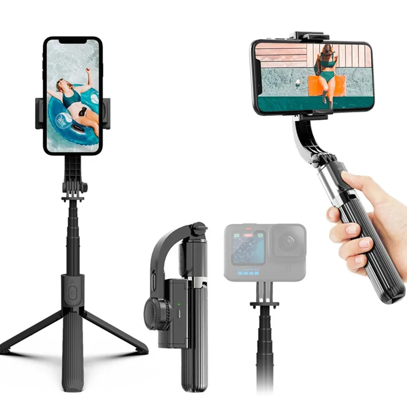 Estabilizador de cardán con rotación de 360 grados, palo de Selfie con Bluetooth, trípode con Control remoto para Samsung, IPhone, teléfono móvil, vídeo en vivo, monopié