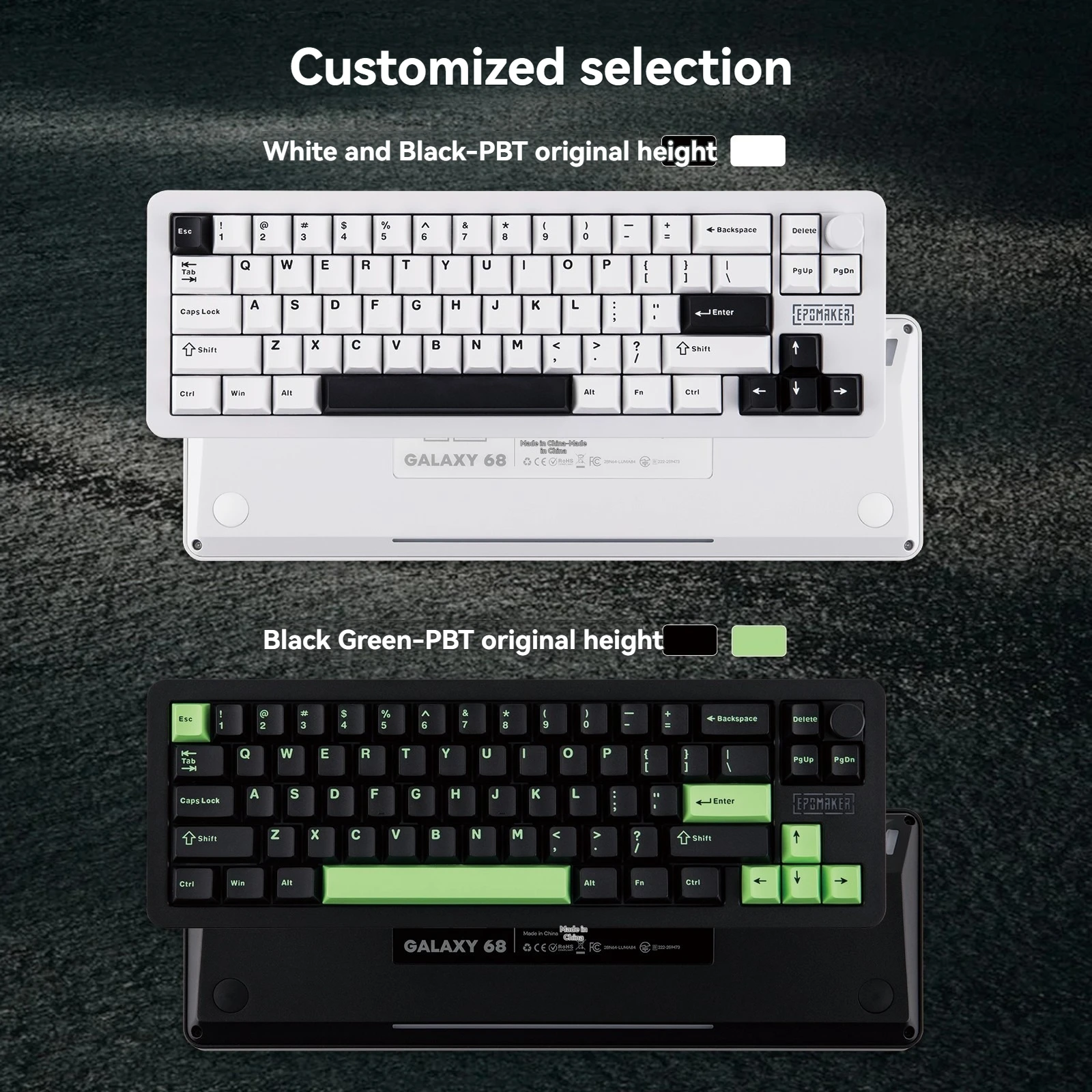 EPOMAKER Galaxy68 Teclado mecánico Aluminio CNC Inalámbrico Bluetooth 3 modos RGB Personalizado Junta intercambiable en caliente a través del teclado