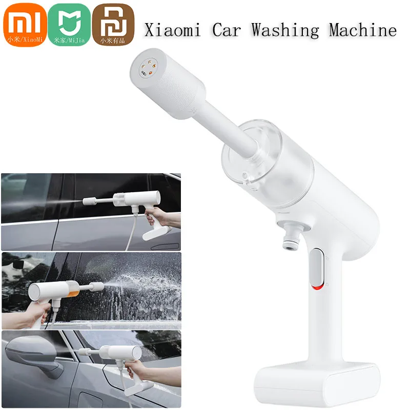Xiaomi Mijia-máquina de lavado de coches inalámbrica de larga resistencia, pistola de agua de alta presión con descarga fuerte, pistola de lavado de coches portátil para el hogar