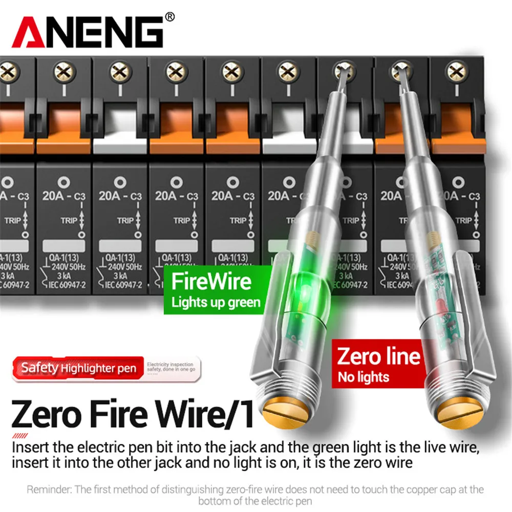 ANENG B12 detector de voltaje pluma de prueba destornillador eléctrico inducido sonda cero Sensor de detección de cable vivo probador doméstico - imagen 3