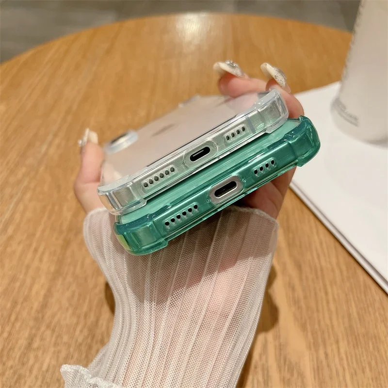 Funda suave de silicona transparente de gelatina de lujo para iPhone 11 12 13 14 15 16 Pro Max 16 Plus protección a prueba de golpes cubierta trasera transparente - imagen 5