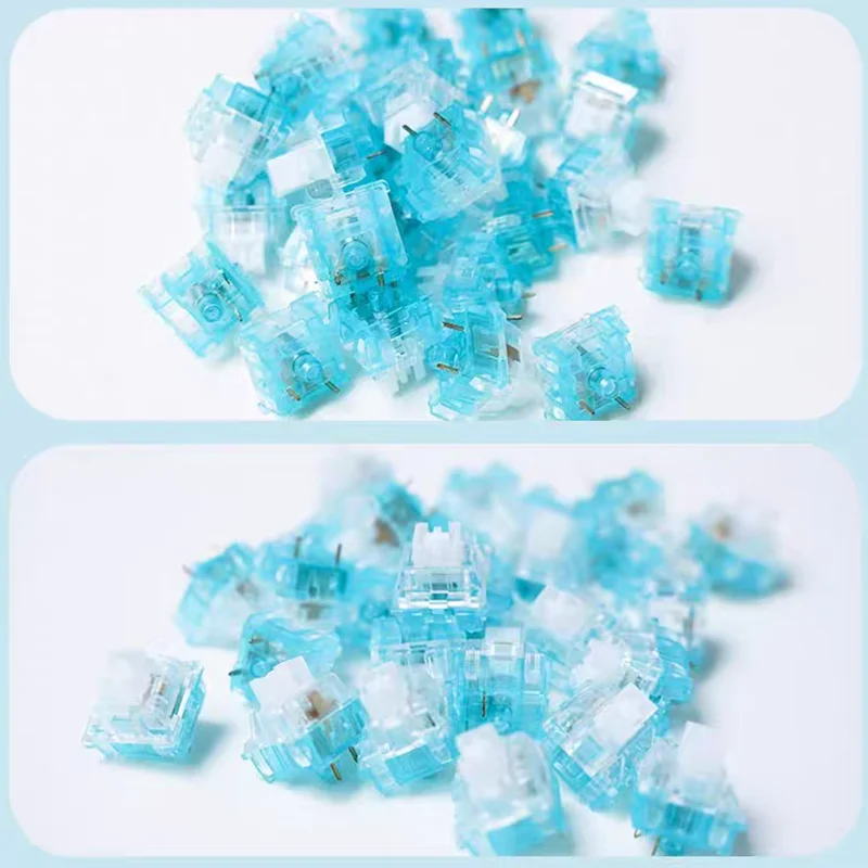 Outemu Ocean Switch 3 pines silencioso lineal Clicky táctil 45g 55g RGB para teclado mecánico Gaming MX interruptores intercambio en caliente predubricado - imagen 4