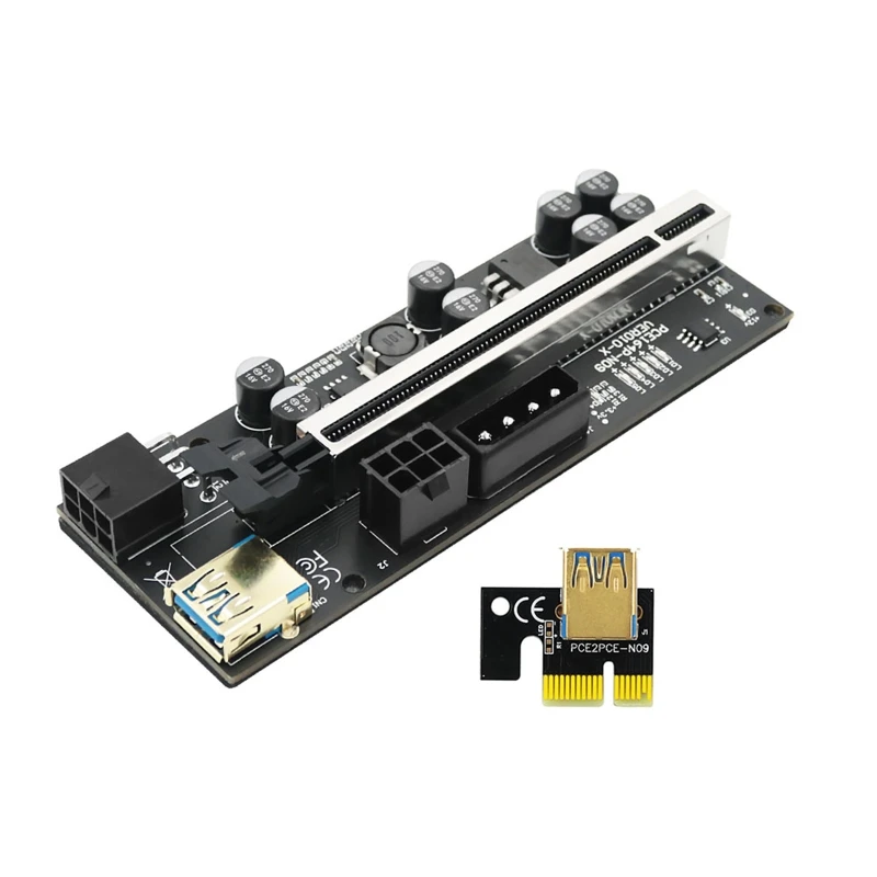Elevador G5AA PCI-E para minería monedas Cable extensión PCIE alimentado 15 pines a 6 pines, VER 010X 1X - imagen 4