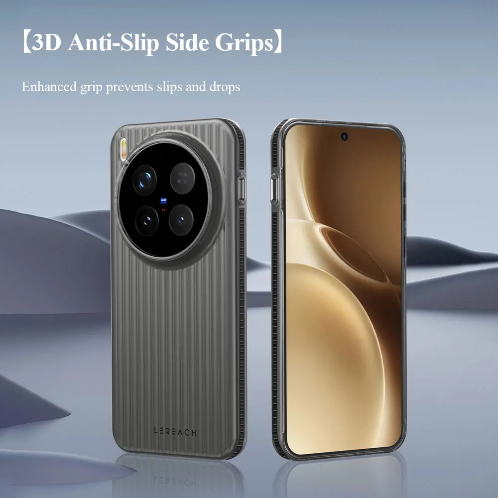 LR TOC ICICLE para Vivo X300 Pro funda 3D empuñaduras laterales antideslizantes nivel de micrón protección esmerilada contraportada funda de teléfono - imagen 2