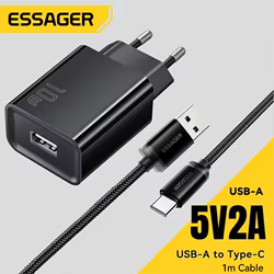 Essager Mini cargador USB de 10W, adaptador de carga rápida para iPhone16 15 Pro Max, Xiaomi, Huawei, carga portátil de viaje para teléfono móvil