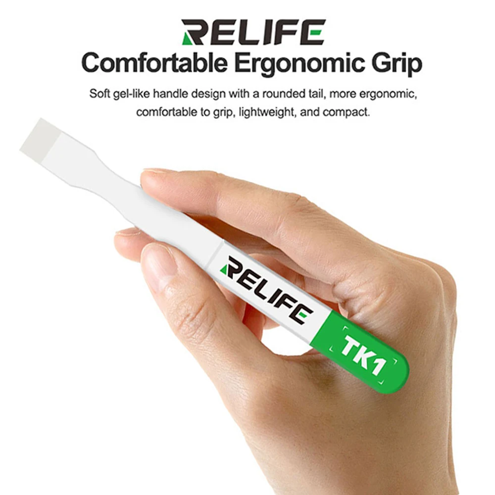 Raspador de cerámica antiestático no magnético RELIFE TK1 para reparación de componentes electrónicos, herramientas de arrastre y raspado de estaño para soldadura - imagen 4