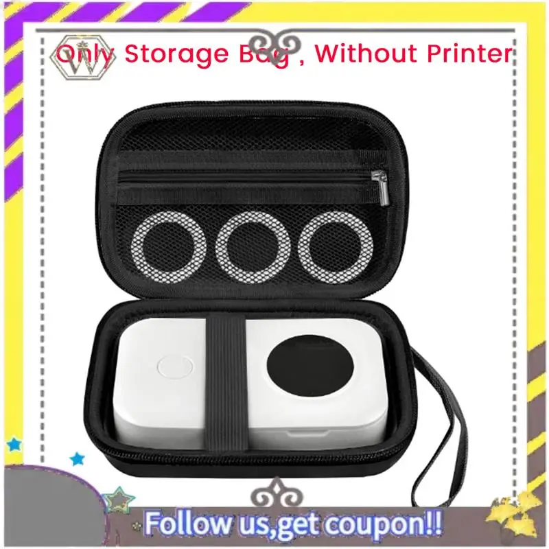 Nuevo para Phomemo D30 D35/JADENS D11/Memoking bolsa organizadora de impresora de código de barras negra portátil multifuncional, almacenamiento de máquinas de etiquetas - imagen 3