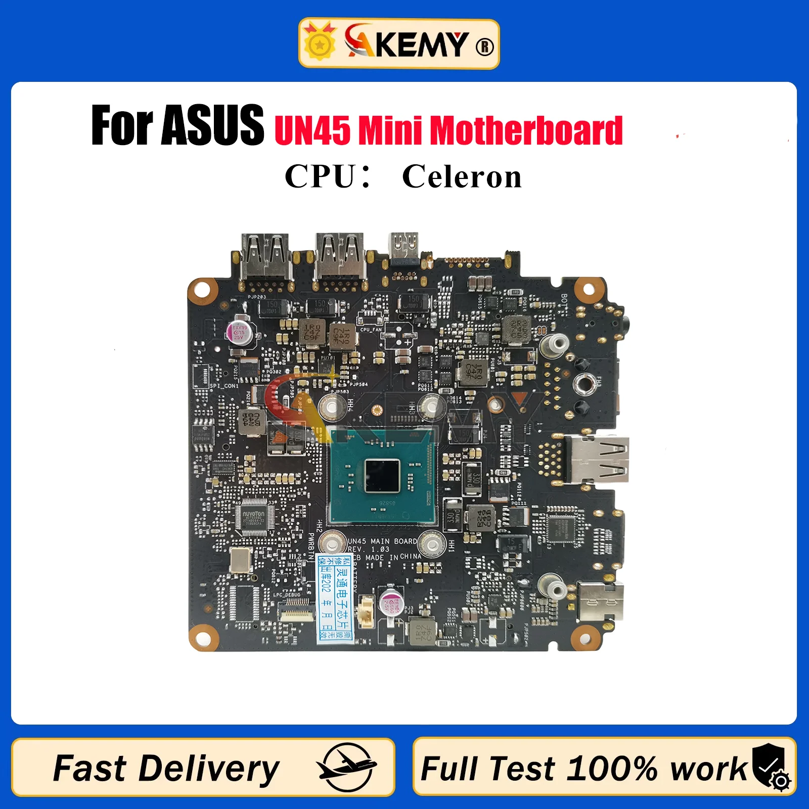 Placa base para ordenador portátil UN45 para ASUS VivoMini UN45 placa base para portátil con CPU Celeron 100% pruebas OK envío rápido alta calidad