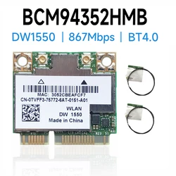 WDXUN BCM94352HMB DW1550 – Tarjeta WiFi PCIe AC con Bluetooth