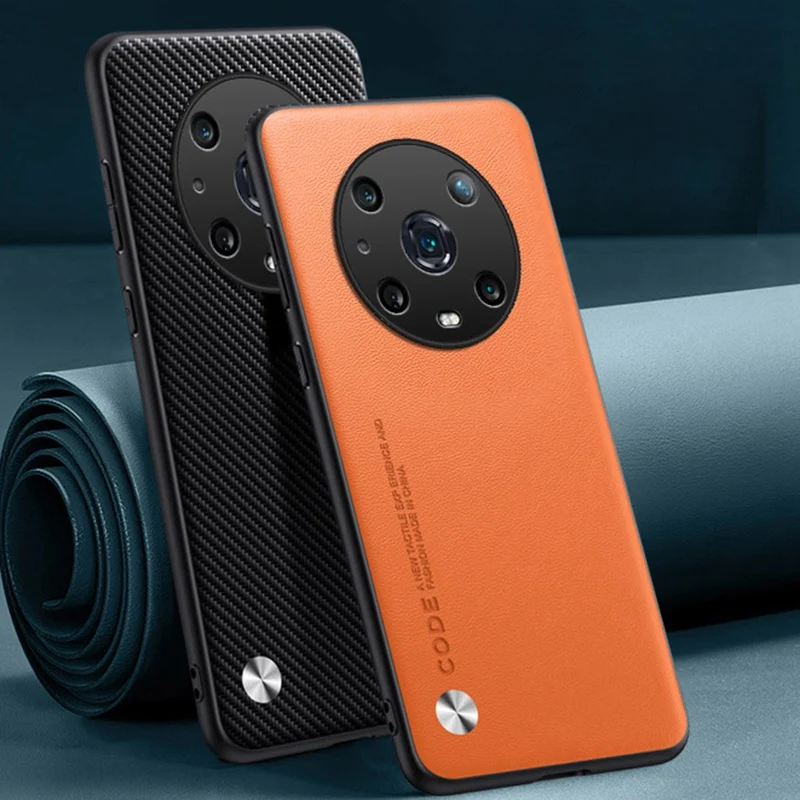 Funda de cuero PU de lujo para Honor Magic 4 Pro 4Pro 5G, funda trasera de silicona a prueba de golpes, funda de teléfono de protección para Honor Magic4 Pro - imagen 4