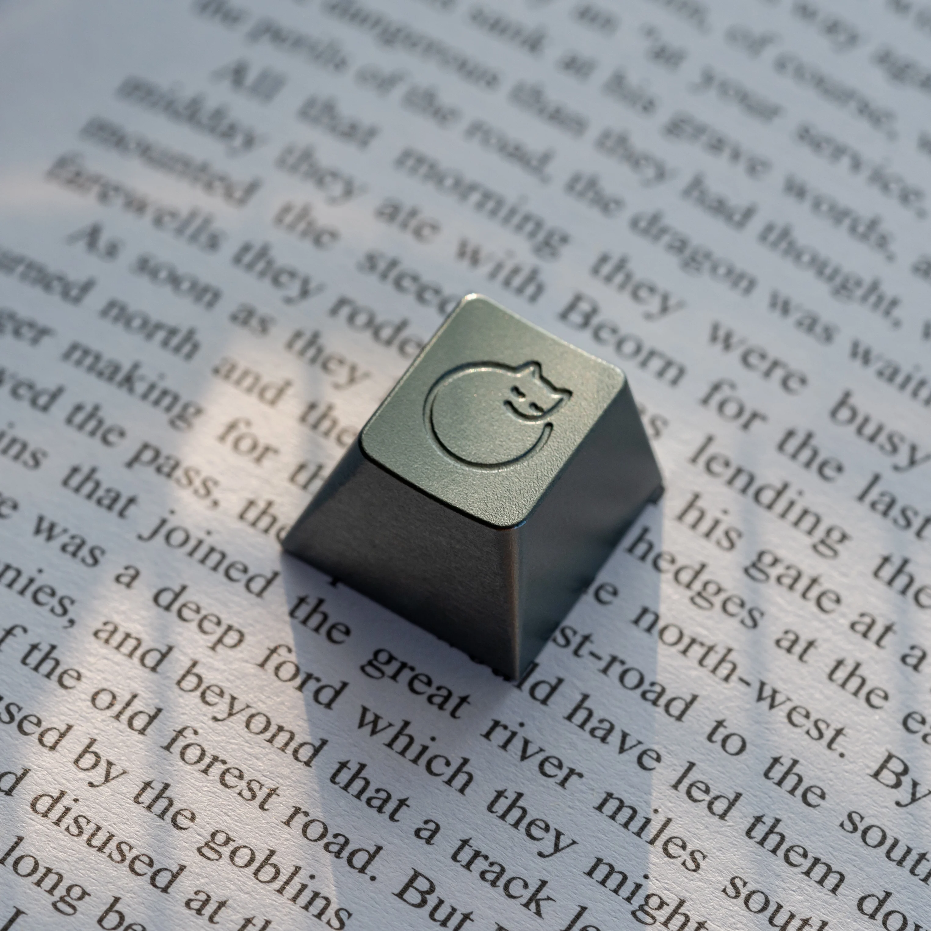 Teclado mecánico con eje cruzado, tapa de tecla de Metal, perfil de cereza, lindo gato dormido, personalizado, Simple R4 ESC, 1 pieza - imagen 3