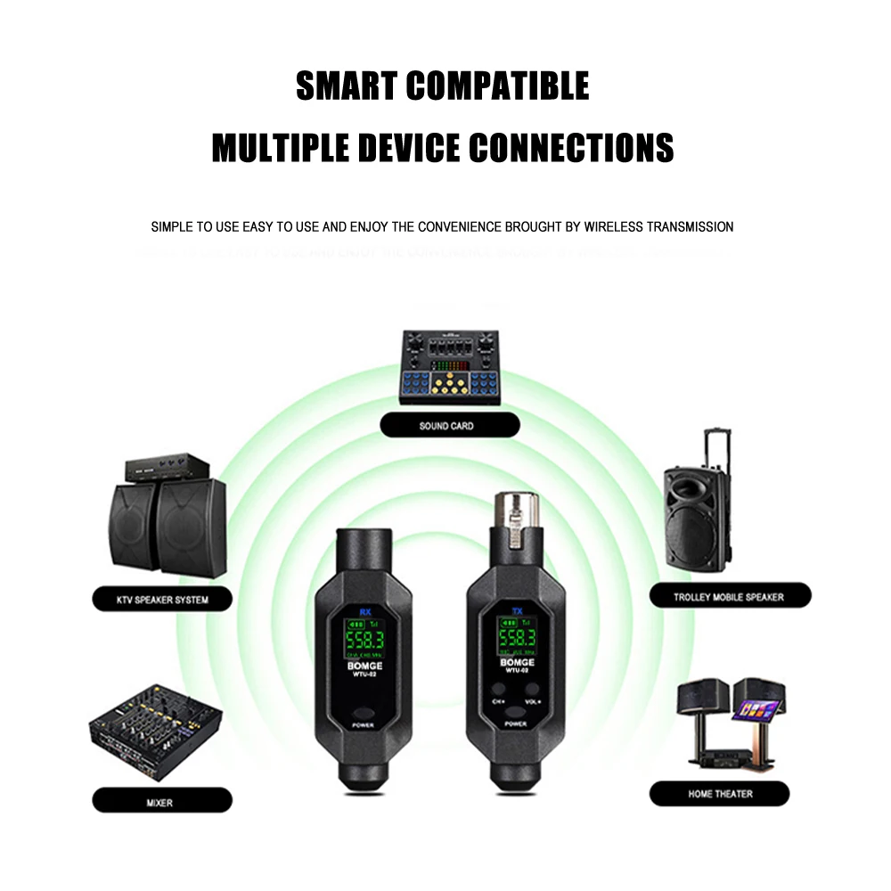 Micrófono inalámbrico para guitarra, transmisor y receptor, sistema inalámbrico XLR enchufable para BETA58, micrófono dinámico, mezclador de Audio, graves y karaoke - imagen 5