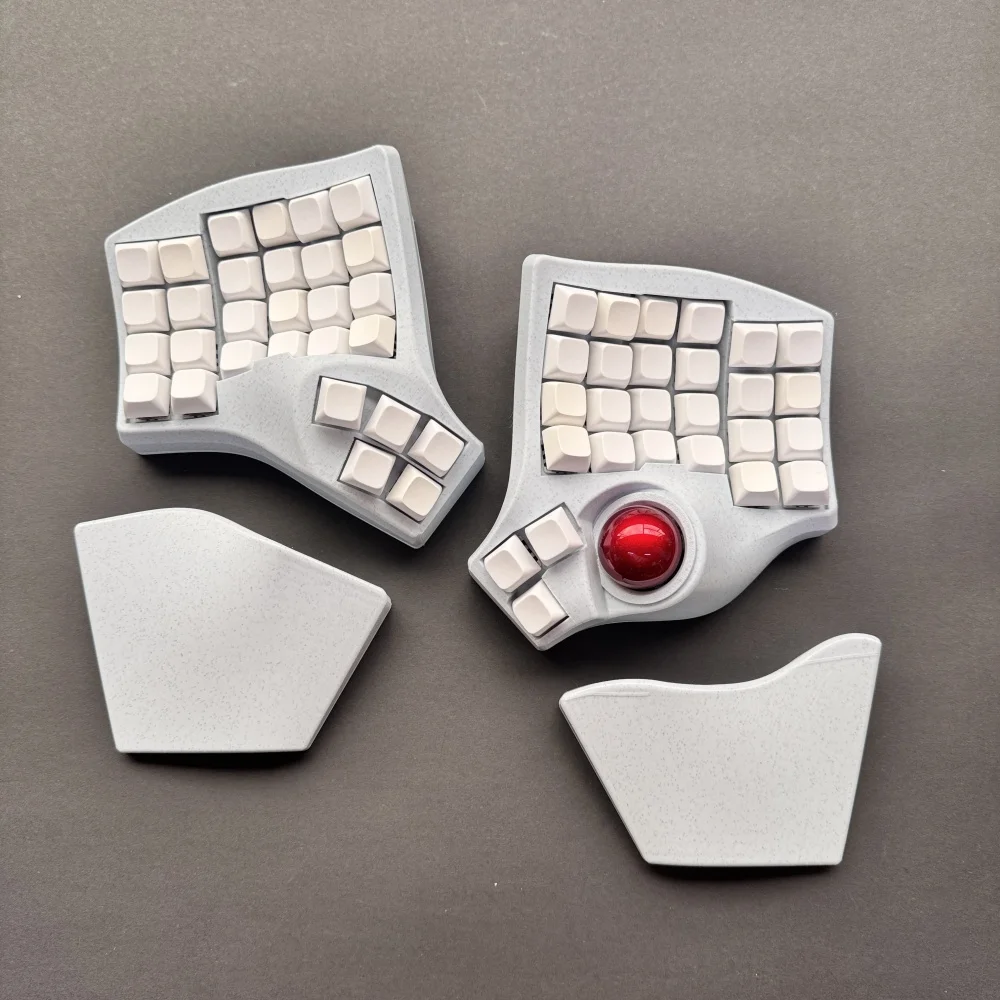 Nuevo Kit de teclado dividido Charybdis 4X6 Trackball personalizado con interruptor de soldadura con almohadilla de palma teclado mecánico dividido con cable RGB ergonómico - imagen 4