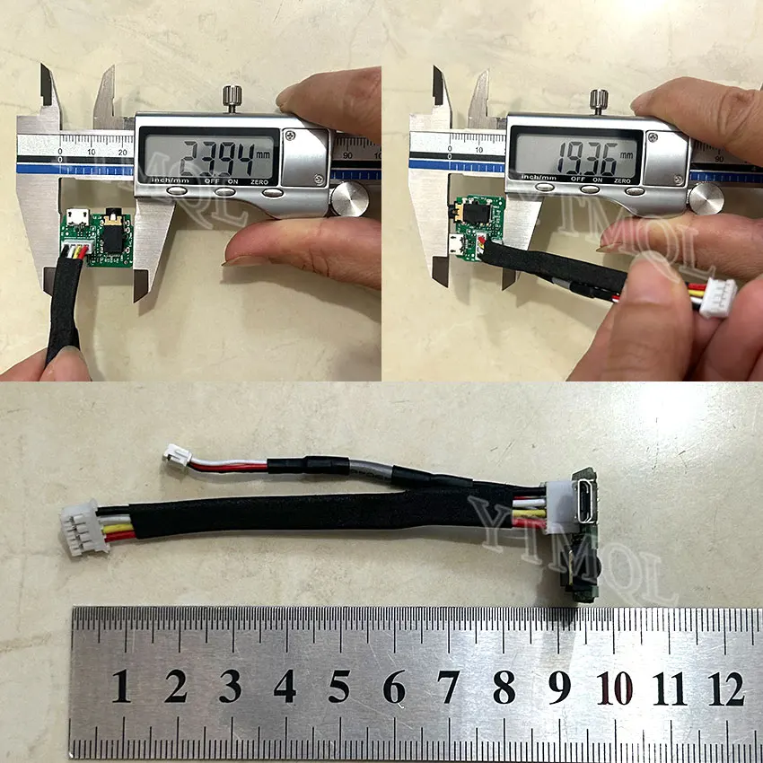 1 Uds Micro USB con línea conector de puerto de carga hembra conector de placa de alimentación para Altavoz Bluetooth JBL Flipse - imagen 2