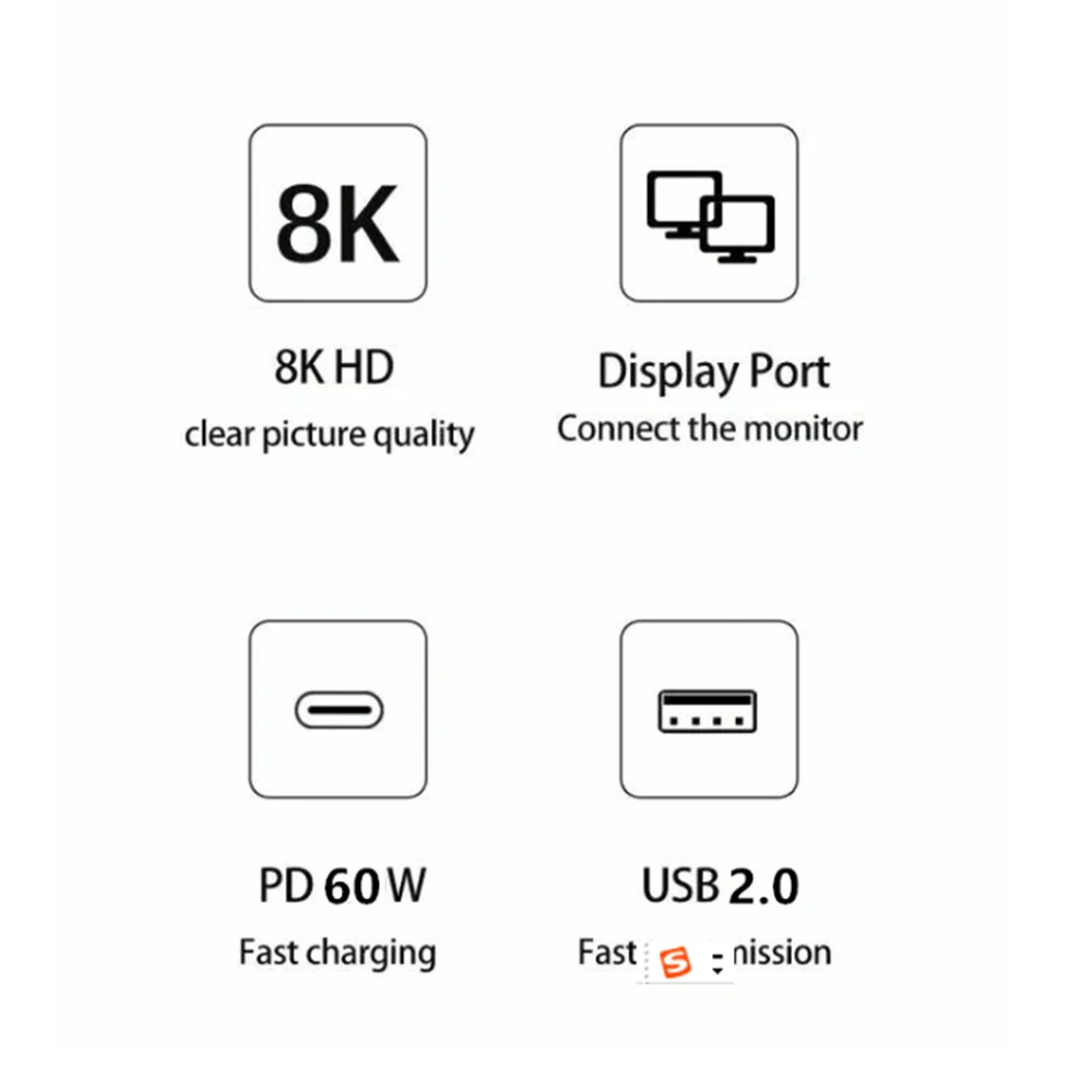 Adaptador USB‑C a DisplayPort 1.4 8K PD + USB 3.0 para Mac - imagen 4