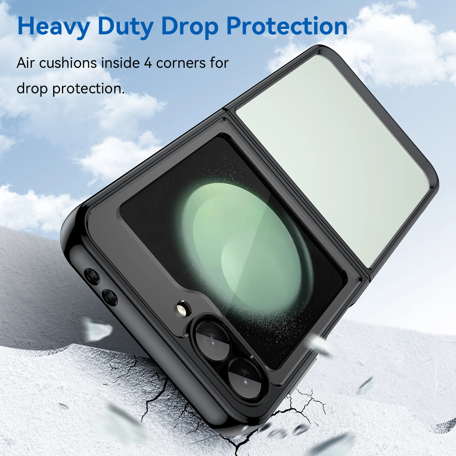 Funda de TPU colorida transparente para Samsung Galaxy Z Flip 6 5 4 3, Fundas protectoras transparentes, Coque Capa - imagen 5