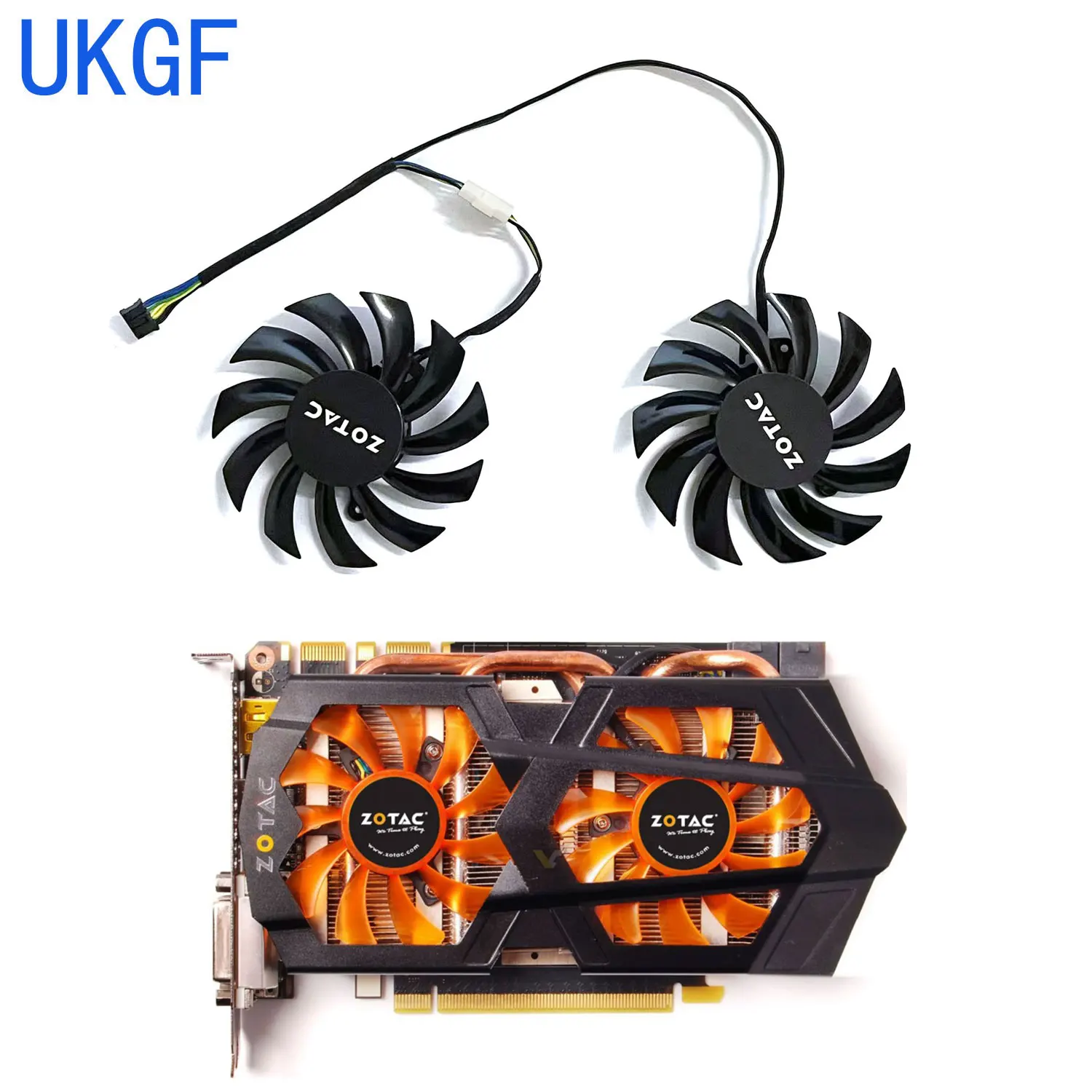 ¡Nuevo 75MM 4PIN FD7010H12S PLD08010S12H para Zotac GeForce GTX660ti 660 650ti 560 AMP! versión tarjeta gráfica