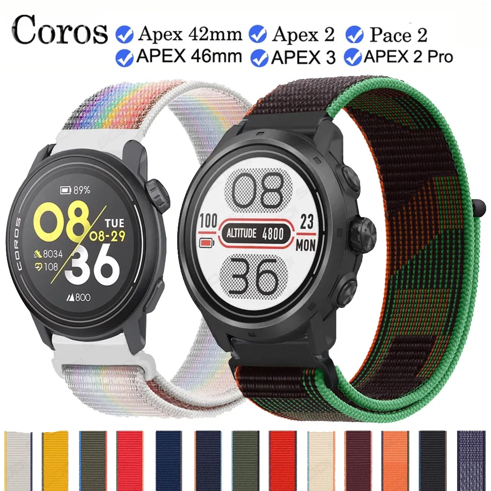 Bucle deportivo de nailon para pulsera COROS PACE 3 2/APEX 2 Pro/APEX Pro para pulsera COROS APEX 2 Pro 46mm 42mm 20mm 22mm - imagen 2