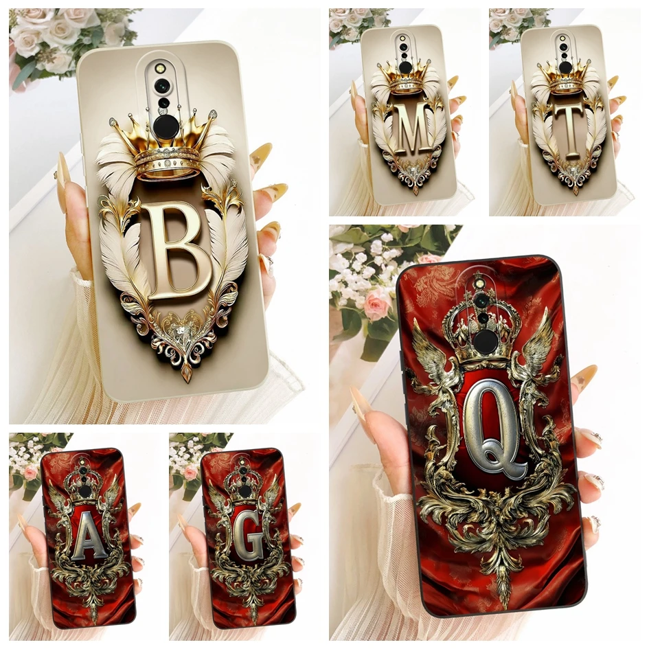 Para Xiaomi Redmi 8 funda de lujo con letras iniciales suave TPU mate funda de silicona para Redmi 8 8A Dual 8A Pro funda protectora