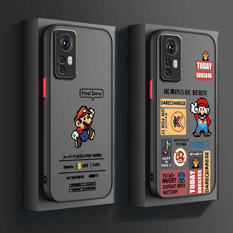 M-Marios arte Popular creativo para Xiaomi 14T 13T 13 12T 12 12S 11T 11 11i 10 10T Ultra Pro Lite funda de teléfono translúcida esmerilada - imagen 2