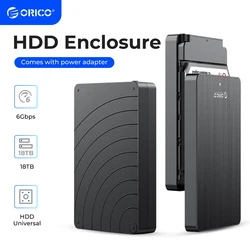 ORICO Caja HDD 3,5 Pulgadas SATA a USB-C - 6 Gbps Con Adaptador 12 V