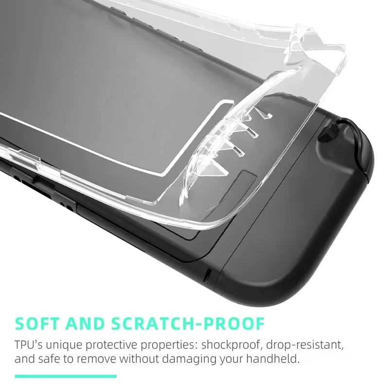 DATA FROG-funda suave de TPU para Switch 2, funda protectora de cristal antiarañazos y antideslizante para accesorios de juego Switch 2 - imagen 4