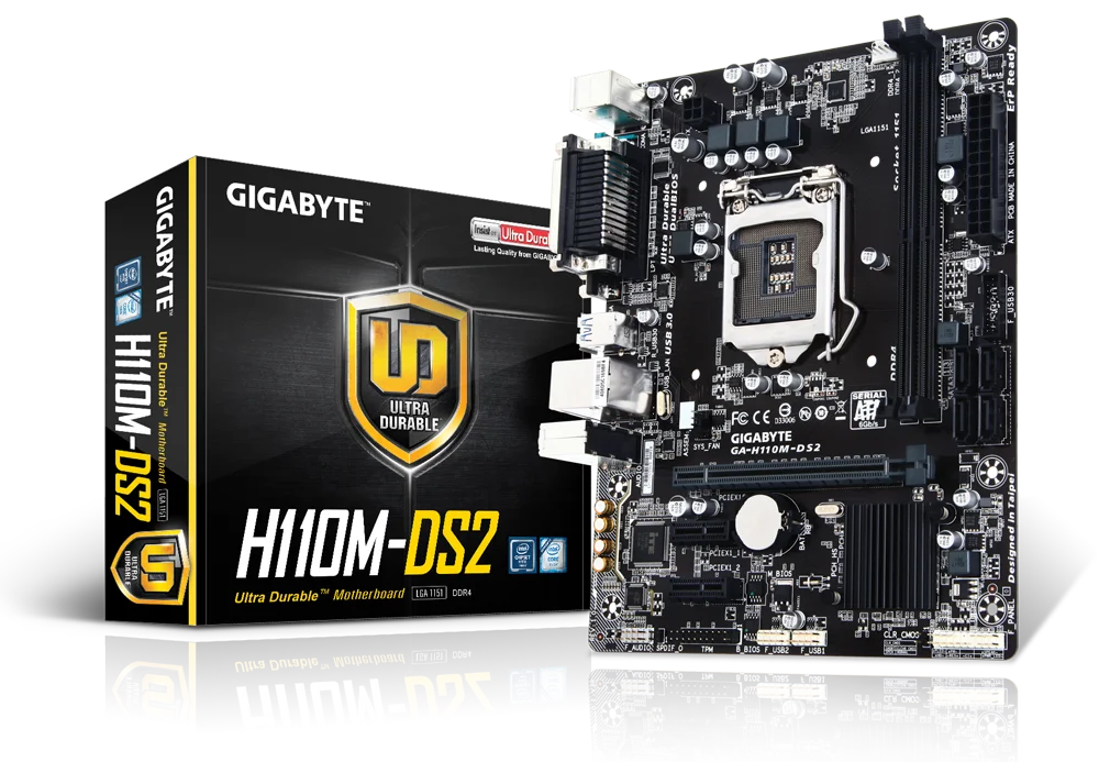Nueva placa base GIGABYTE GA-H110M-DS2 DDR3 H110 LGA 1151 i3 i5 i7 DDR3 32G