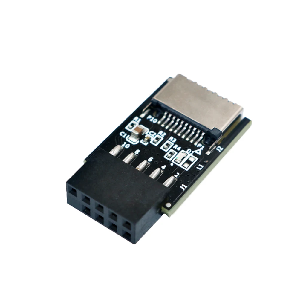 Placa base USB2.0 de 9 pines a TYPE-E, convertidor de conector frontal, adaptador de cabezal, extensor USB 2,0 - imagen 4