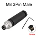 Straight 3pin male