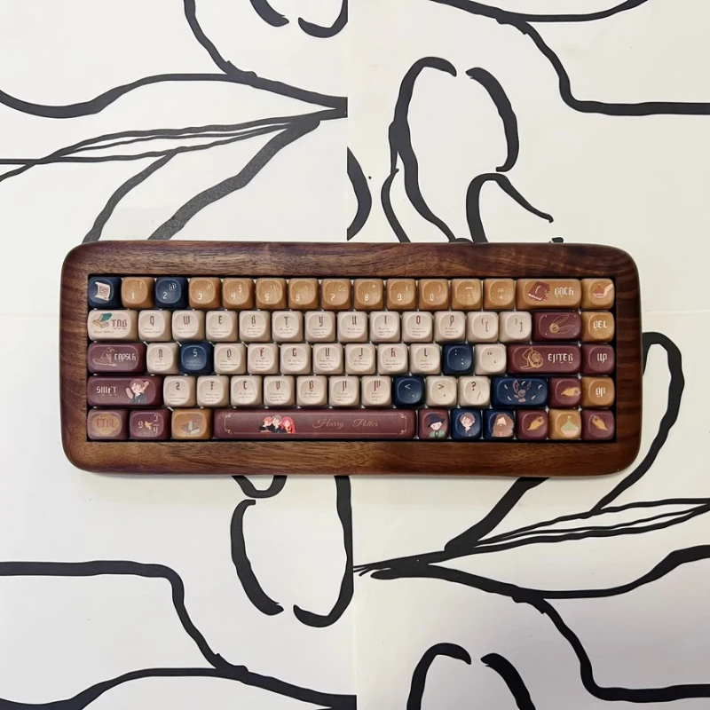 Kit de teclado mecánico de madera de nogal negro, personalizado, triodo, inalámbrico, Bluetooth, 2,4G, RGB, junta de intercambio en caliente, diseño ergonómico de VIAL - imagen 2
