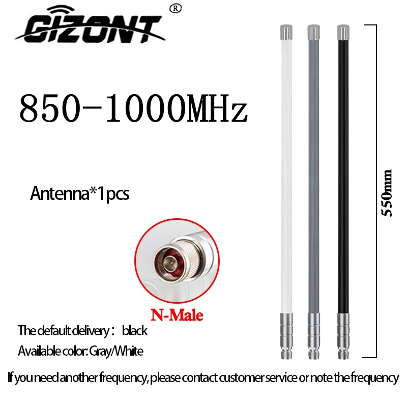 Antena Omni FRP de alta ganancia N módulo jammer macho 700-850MHz 800-900MHz 850-1000MHz 900-1050MHz 50W antena de potencia - imagen 4