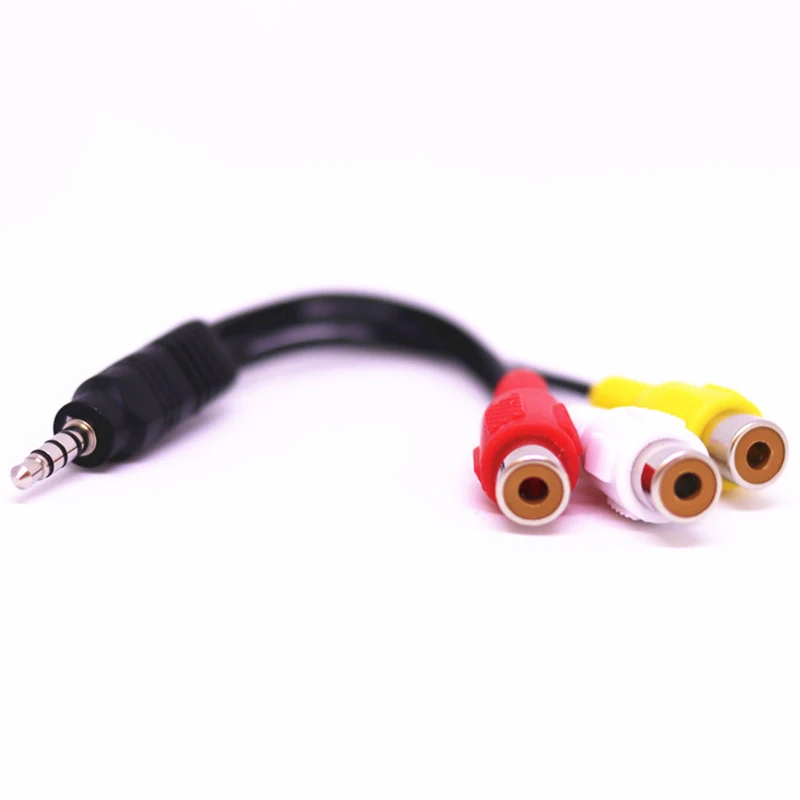 Cable adaptador AV de componente de vídeo DC3.5MM a Jack 3 RCA para TV TCL rojo blanco y amarillo hembra - imagen 5