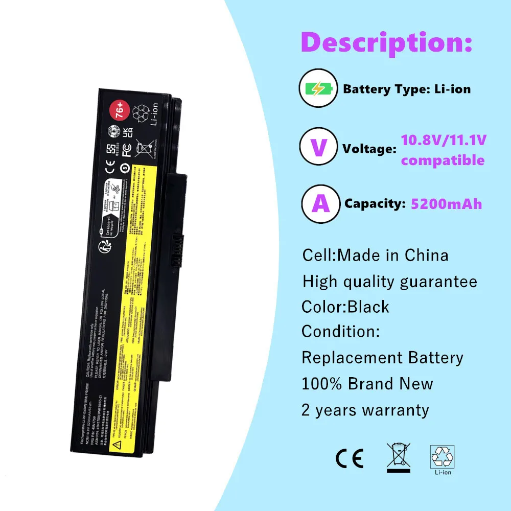 45N1762 45N1759 batería del ordenador portátil para Lenovo ThinkPad E550 E550C E560 E555 E565 E565C 45N1758 45N1760 45N1761 45N1763 - imagen 3