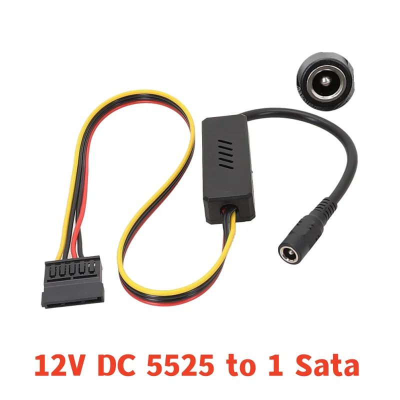 Cable de alimentación de disco duro DC 5525 a SATA IDE, regulador de voltaje reductor de cable de disco duro DC 12V a SATA - imagen 2