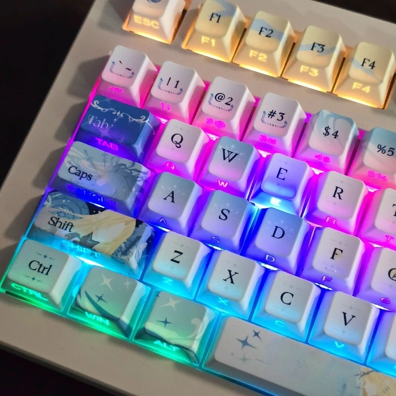 Cartethyia Keycaps personalizado PBT cereza/MOA perfil sublimación dibujos animados Anime lindo punto KeyCap para jugadores DIY Teclado mecánico - imagen 3