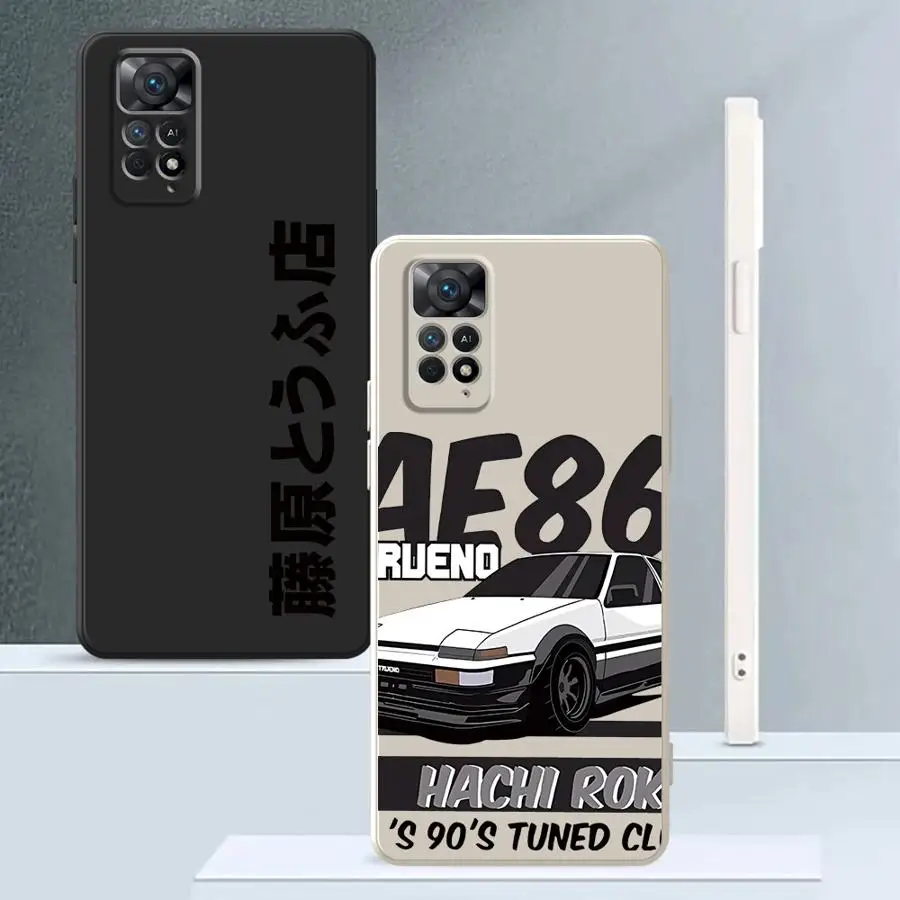 Funda blanda para Xiaomi Redmi Note 11s 10 11 Pro 14 Pro Plus 13 12 ProPlus 10Lite 12s 10 Anime InitialS D Car