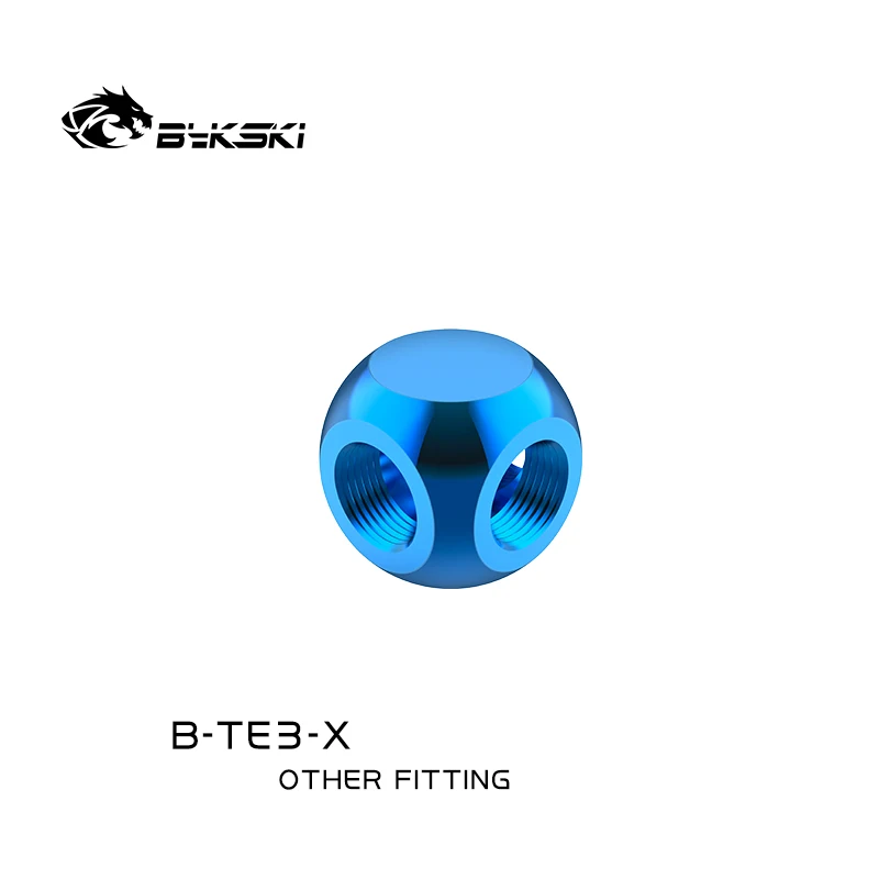 BYKSKI G1/4 ''X3 negro plata oro adaptadores cúbicos de 3 vías accesorios de refrigeración por agua accesorios multicanal - imagen 5