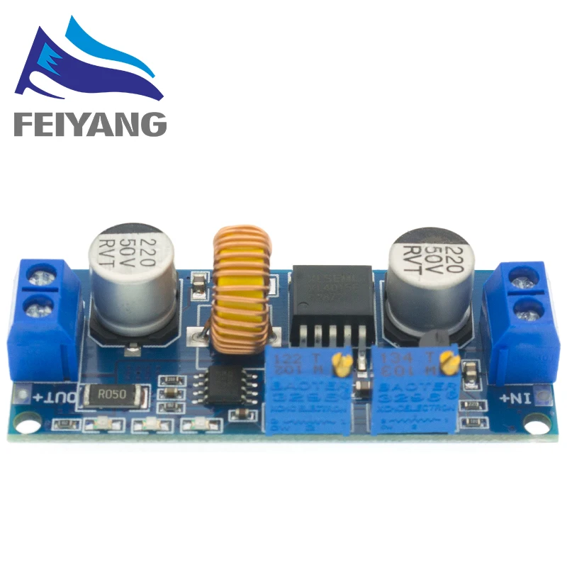 Placa de cargador de litio CC/CV 5A XL4015 ajustable 6-38V a 1,25-36V DC módulo reductor de fuente de alimentación - imagen 5