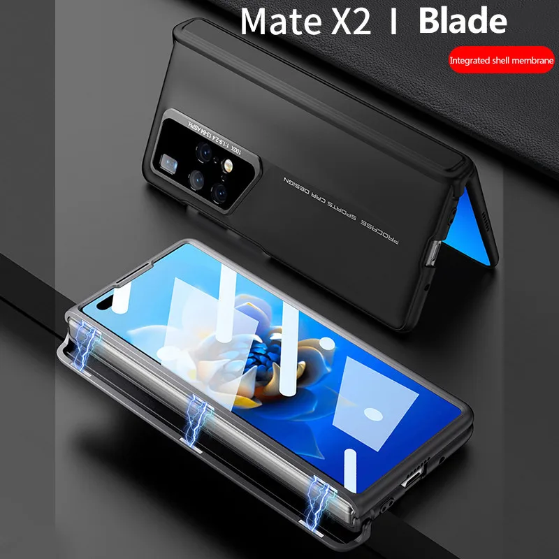 Funda rígida ultrafina para Huawei Mate X2, carcasa integrada, membrana antigolpes, vidrio de pantalla exterior, cubierta a prueba de golpes