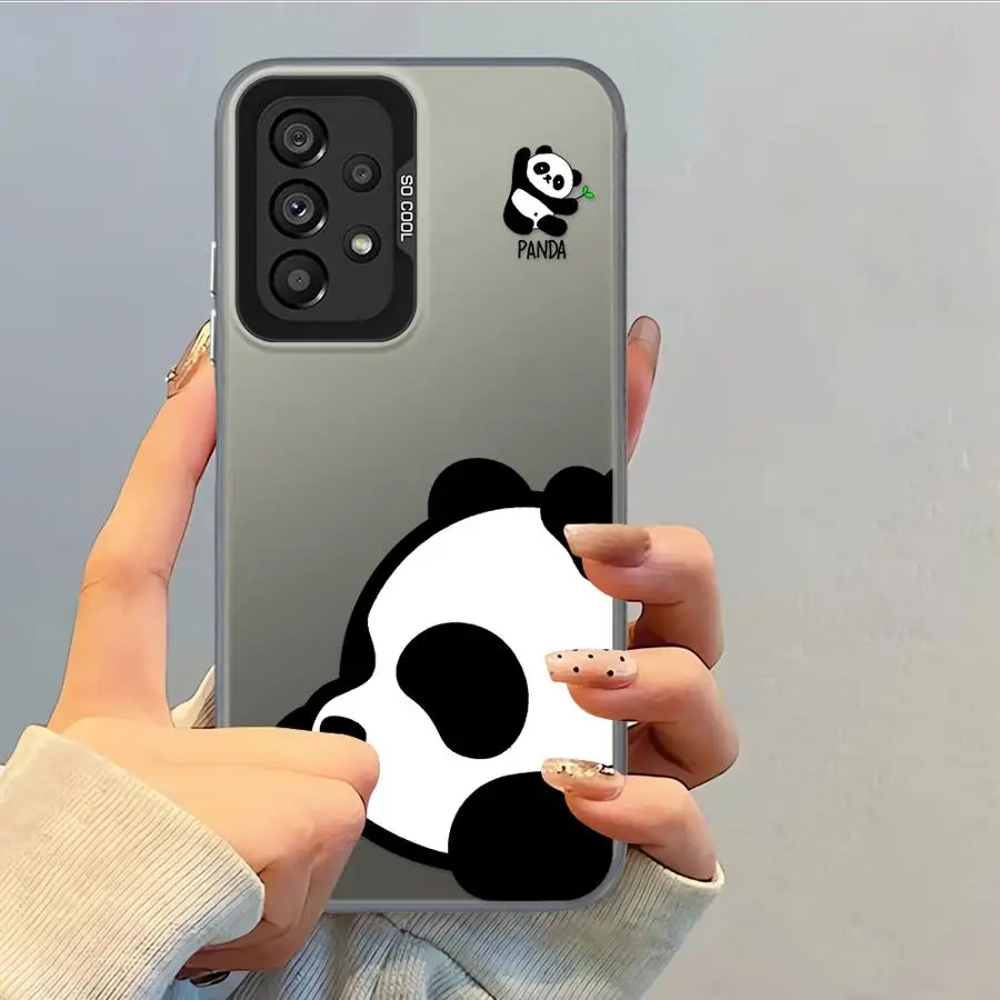 Funda Panda de dibujos animados para Samsung Galaxy A16 A02 A11 A12 A14 A13 A20s A06 A04e A03 A15 A50 funda trasera para teléfono - imagen 3