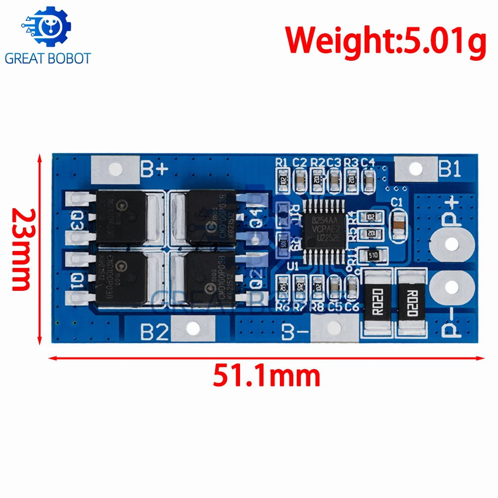 BS 3S 20A 18650 Li-ion cargador de batería de litio Placa de protección 10,8 V 11,1 V 12V 12,6 V eléctrico 10A Lipo BMS PCB módulo PCM - imagen 3