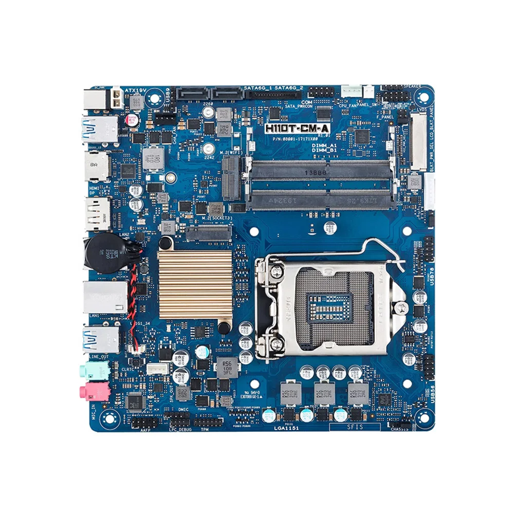 Placa base de control industrial que admite la sexta/seventh CPU dual LAN tres pantallas H110T-CM-A - imagen 5